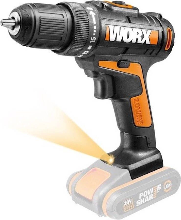 Worx WX101.9 boor schroefmachine 20V zonder accu lader