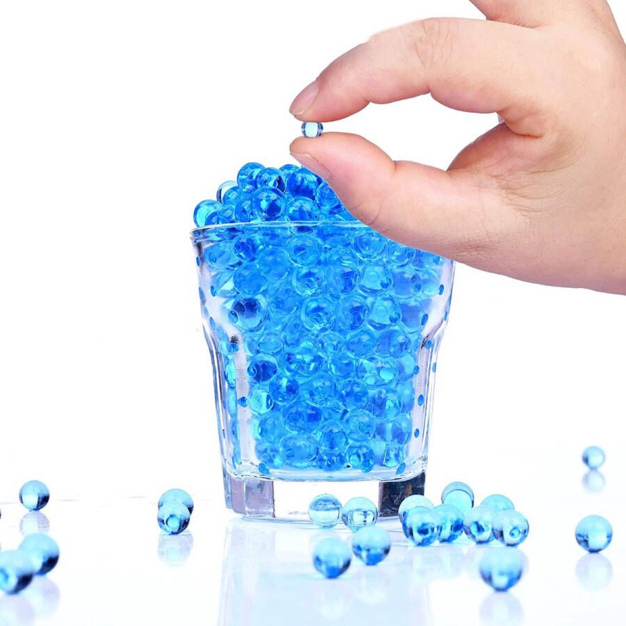 Wotre Waterparels Blauw Gelballetjes Waterballetjes Waterbeads Waterkralen 10.000 stuks 7-8mm Transparant