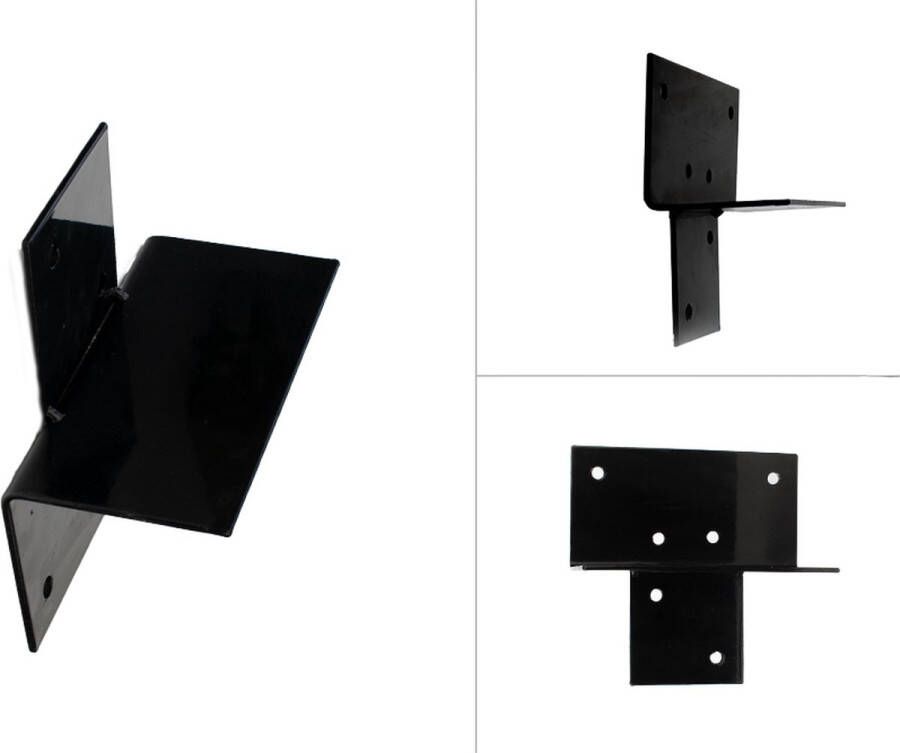 Wovar Pergola Verlenging Zwart Gecoat voor 12 x 12 cm palen met Bevestigingsmateriaal Per Stuk