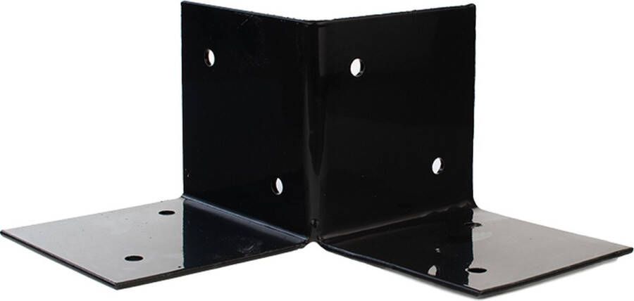 Wovar Pergola Vloerelement Zwart voor 12 x 12 cm palen met Bevestigingsmateriaal Per Stuk