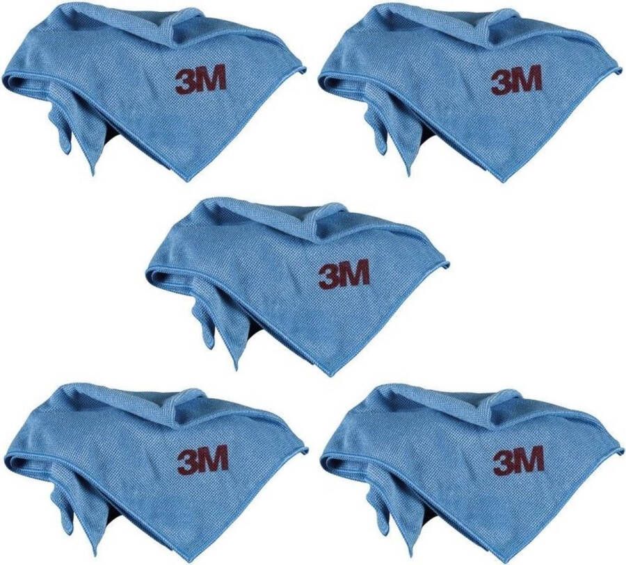 Wpro 5 stuks 3M Microvezel doekje Schoonmaak doekje Reinigingsdoekje Voordeelverpakking