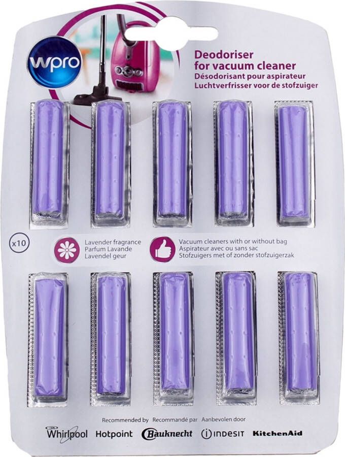 Whirlpool 10 Cartridges For Vacuum Cleaner Lavande 484000008607