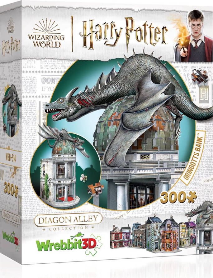 Wrebbit 3D Gringotts Bank Harry Potter 3D Puzzel 300 stukjes