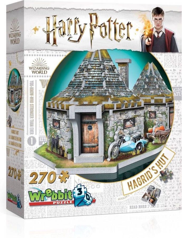 Wrebbit Puzzles Harry Potter Hagrid's Hut 270 stukjes Wrebbit 3D Puzzle