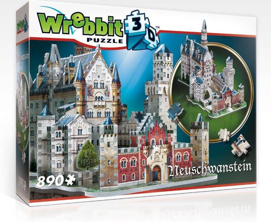 Wrebbit Neuschwanstein kasteel 3D puzzel 890 Stukjes