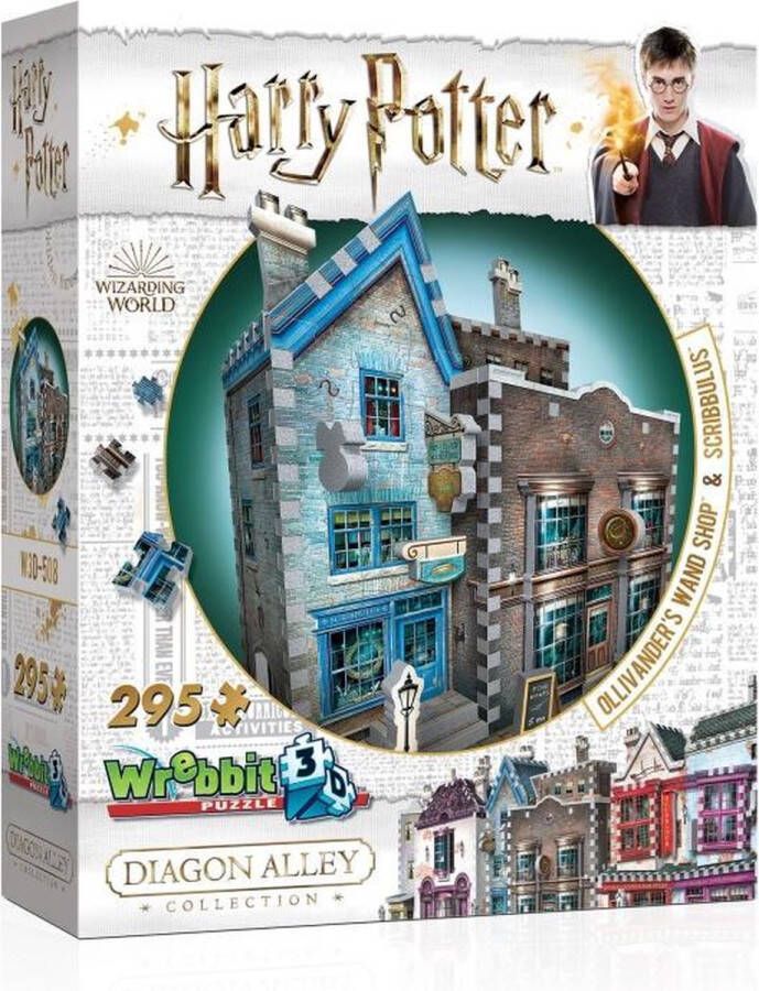 Wrebbit Ollivander s Wand Shop and Scribbulus Writing Implements 3D Puzzel Harry Potter 295 Stukjes
