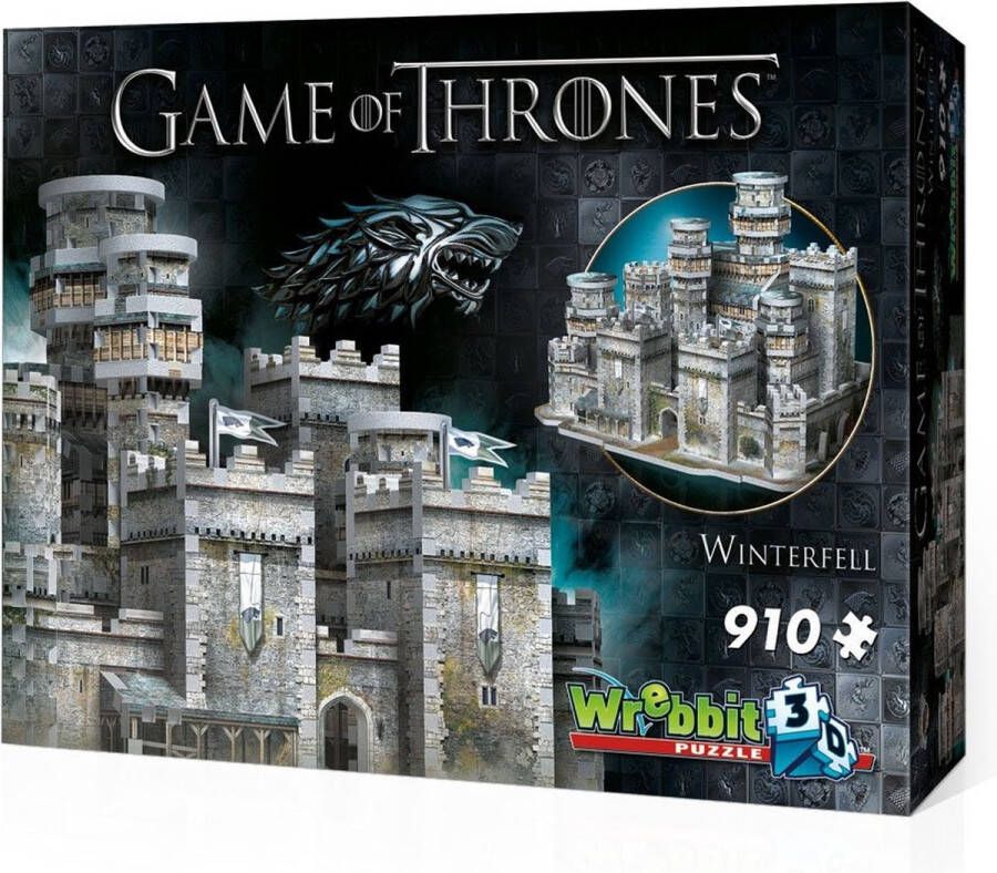 Wrebbit Puzzles Winterfell Game of Thrones 3D Puzzel 910 Stukjes