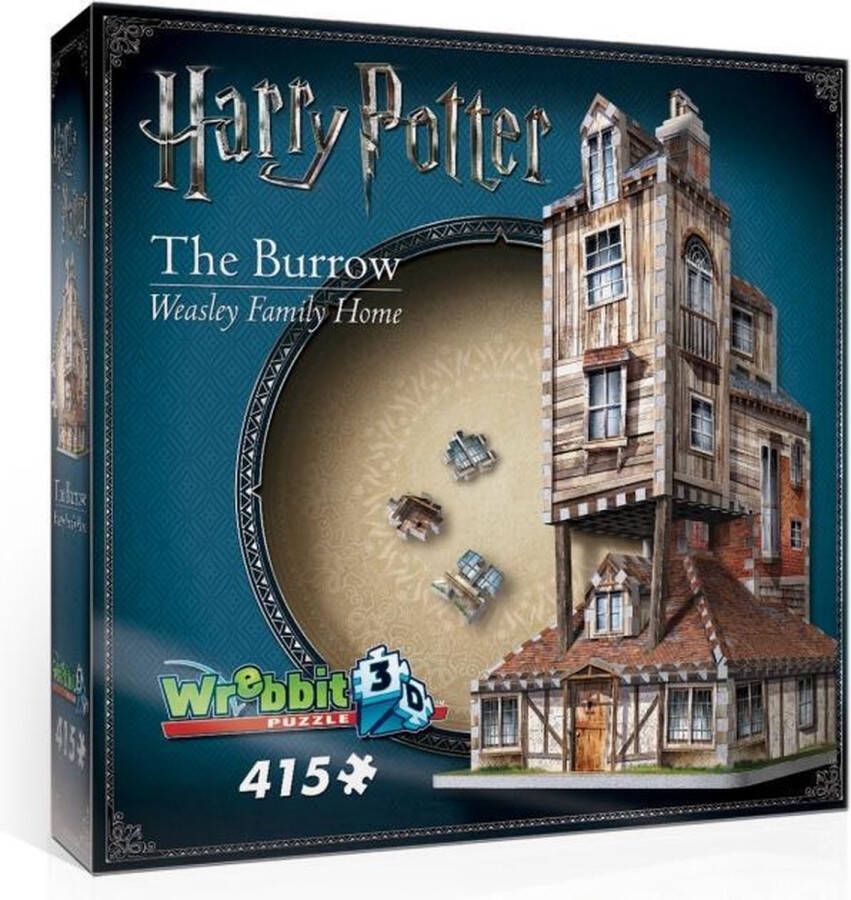 Wrebbit The Burrow- Weasley Family Home 3D Puzzel Harry Potter 415 Stukjes
