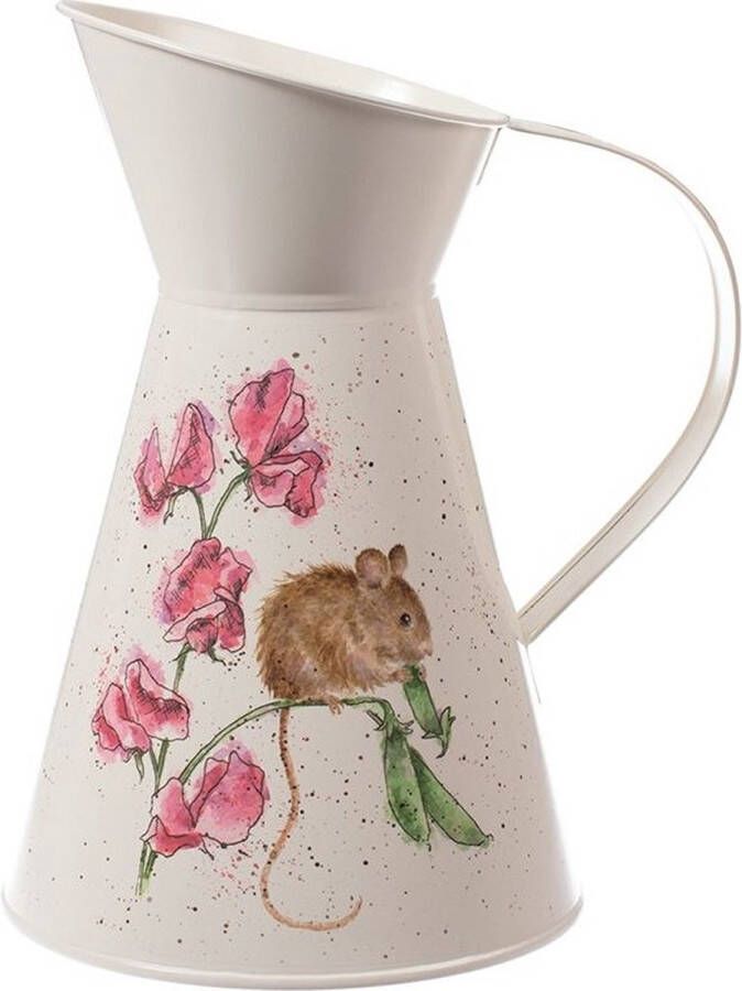 Wrendale Designs 'The Pea Thief' Mouse Flower Jug Bloemenvaas Gieter Waterkan Vaas