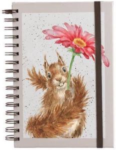 Wrendale Notitieboek Squirrel Flowers Come after Rain A5