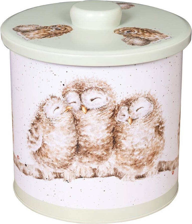 Wrendale Voorraadblik 'The Country Set' Owl Biscuit Barrel
