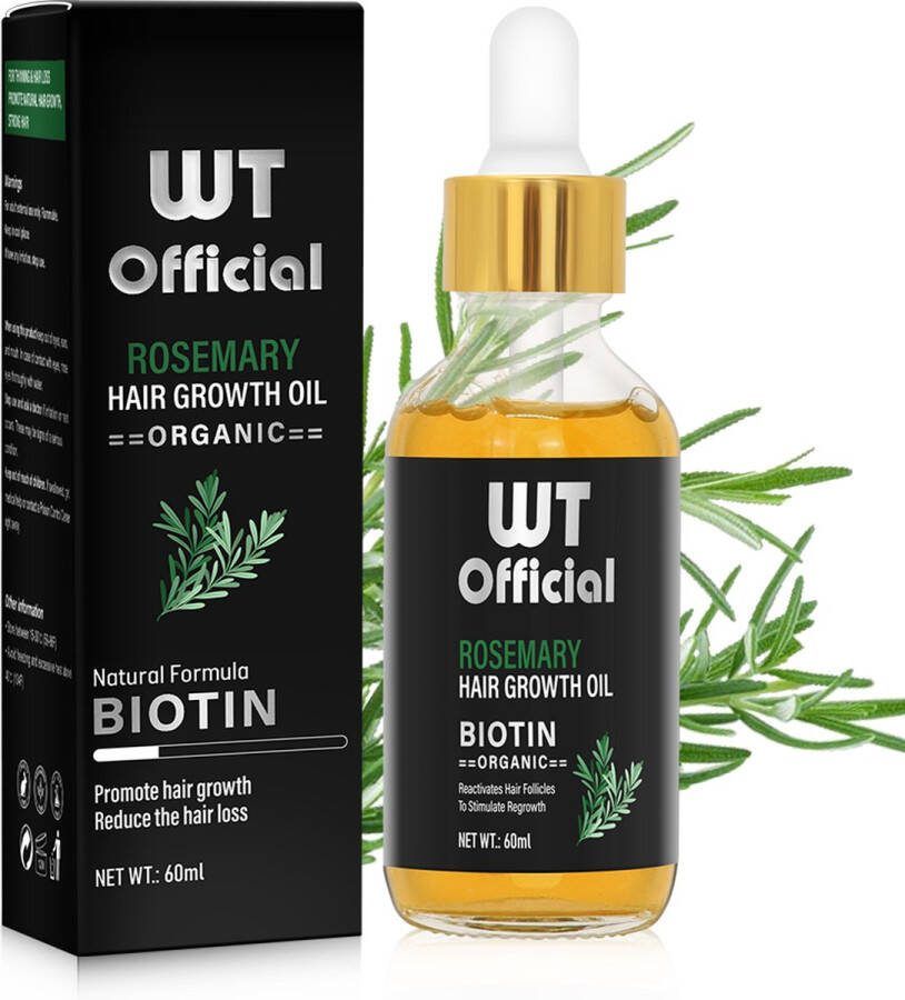 WT Official Rozemarijn Haarolie Haarserum Haaruitval Wenkbrauw Wimper Olie Minoxidil Alternatief Hoofdhuid Wonderolie Rosemary Hair Oil