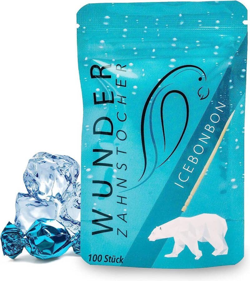 WUNDER Wonder Tandenstokers Navulverpakking Ice Gearomatiseerde Tandenstokers Vervanging voor Kauwgom Bestrijd Slechte Adem Stop Nagelbijten Ondersteuning bij Stoppen met Roken Verfris de Adem met Gearomatiseerde Tandenstokers Suikervrij