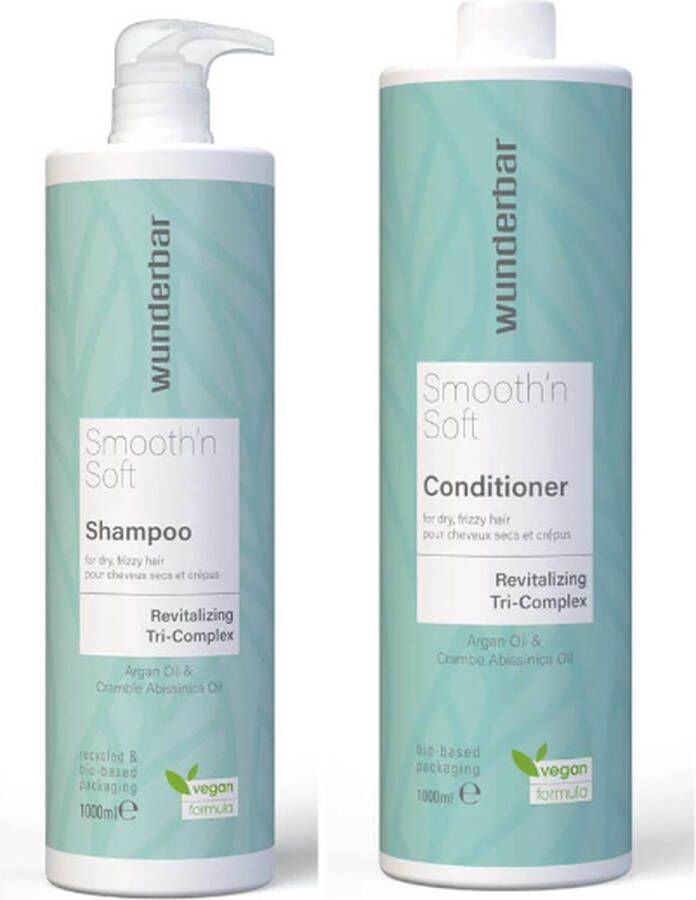 Wunderbar Smooth'n Soft Duo Shampoo & Conditioner 1L Extra voordelig