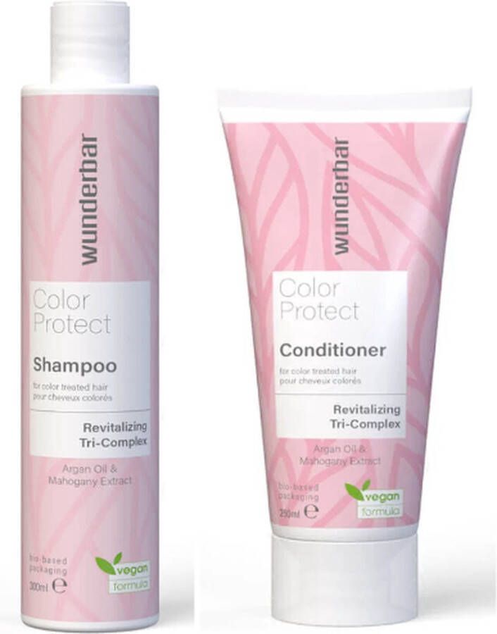 Wunderbar Vegan Colour Protect Duo Shampoo 300ml & Conditioner 250ml Extra voordelig