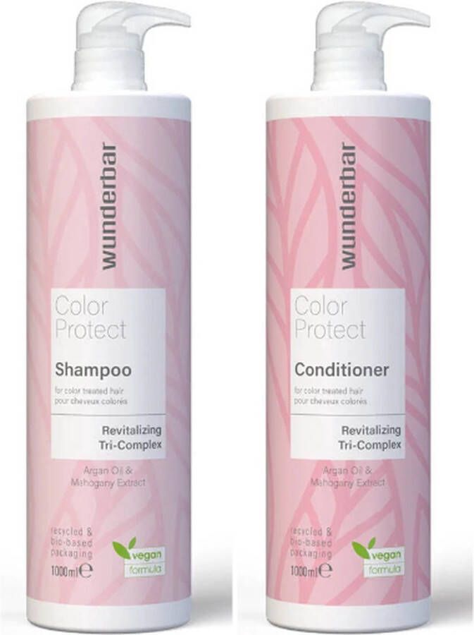 Wunderbar Vegan Colour Protect Duo Shampoo & Conditioner 1L Extra voordelig