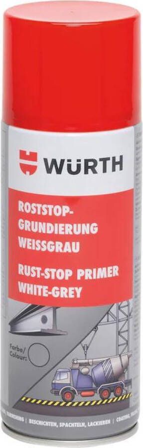 Würth Roeststop Primer Grondverf tegen Roest Metaal en Andere Oppervlakken Wit-Grijs 400ml