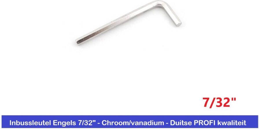 Wurth INBUSSLEUTEL 7 32 ENGELSE MAAT CHROOM VANADIUM 5 5563 MM STIFTSLEUTEL DUITSE KWALITEIT ATHLET
