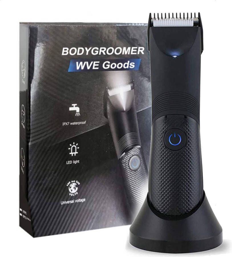 WVE Goods WVE 5-1 Bodygroomer voor Mannen Trimmer voor Lichaam Shaver met 1 Opzetkam Scheerapparaat Tondeuse Zwart