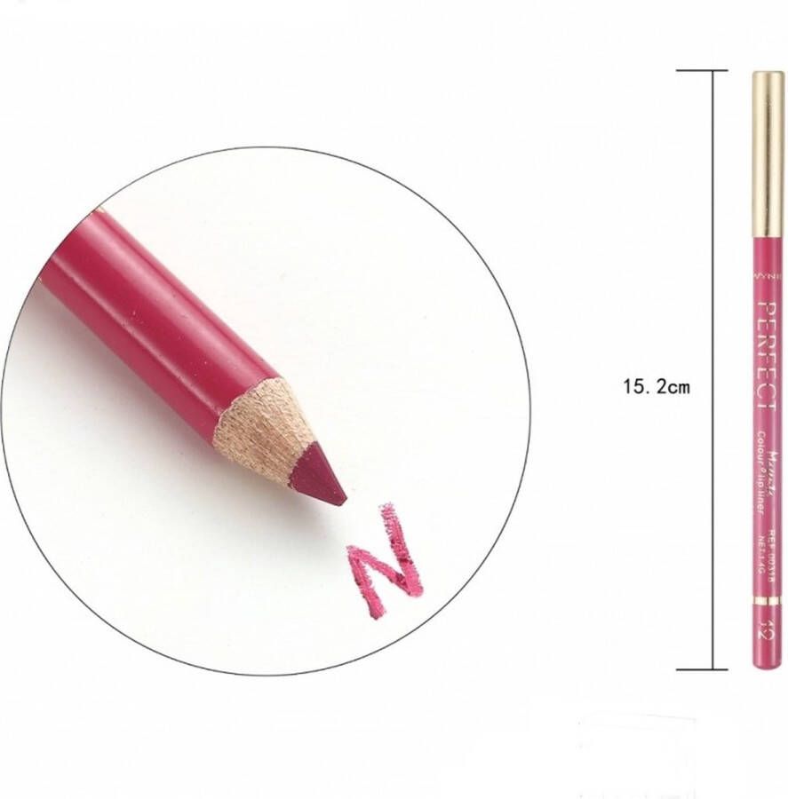 Wynie PERFECT Lippotlood Lip Liner Donker Roze Magenta Nummer 12 1 stuks