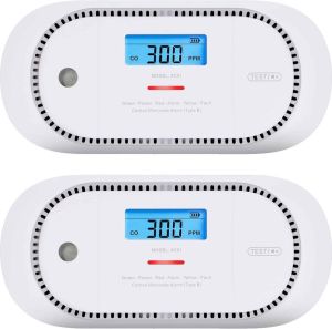 X-sense XC01 Koolmonoxidemelder 2 koolmonoxidemelders 10 jaar batterij 10 jaar Figaro sensor LCD display Voldoet aan Europese norm