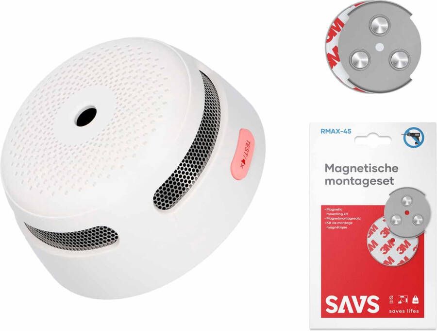 X-sense XS01 Rookmelder met magneet montage 10 jaar batterij Compact design Voldoet aan Europese norm Brandalarm zonder boren