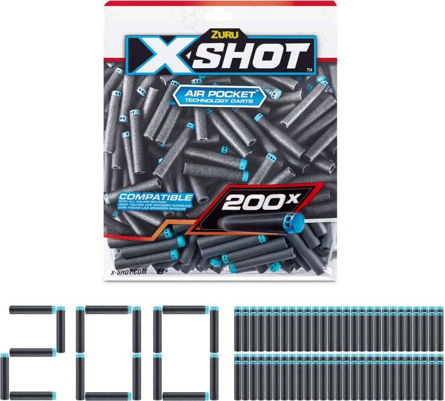 XSHOT ZURU X-Shot Excel Navulverpakking Speelgoedblaster 200 pijltjes