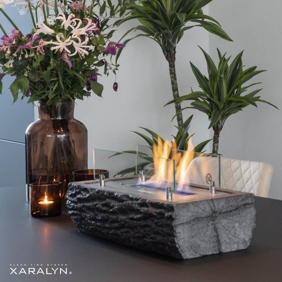 Xaralyn Woody bio-ethanol tafelhaard sfeerhaard Binnen & Buiten Houtlook 2 KW verwarming