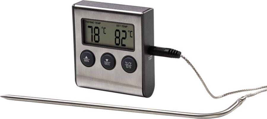 Xavax Digitale vleesthermometer met timer Kookaccessoires Zwart