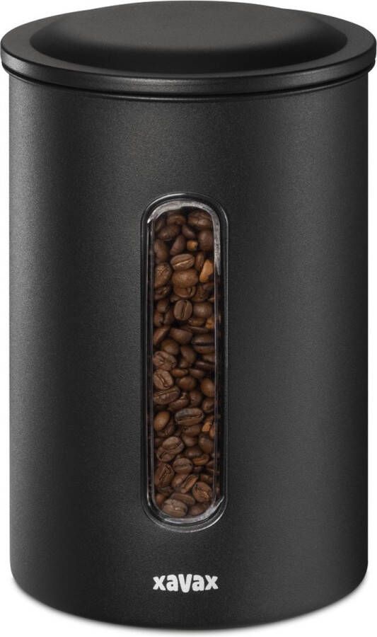 Xavax Koffieblik voor 1 3 kg bonen of 1 5 kg poeder luchtdicht aromadicht zw