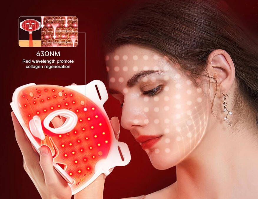 Xd Xtreme Siliconen LED masker gezichtsbehandeling infrarood Skin Rejuvenation Anti-Aging anti rimpel gezichtsmasker collageen booster huidverbetering acne behandeling therapie huidverjonging