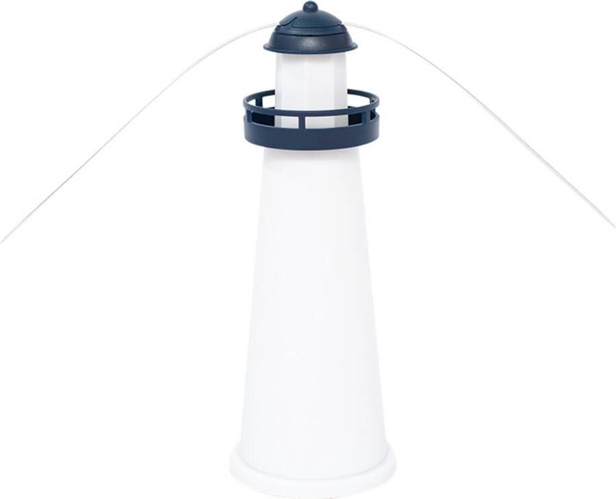 Xd Xtreme Vliegen verjager Vuurtoren design Lighthouse Wit met blauw Ongedierte bestrijding Ideaal voor horeca Strand Inclusief batterijen Repeller
