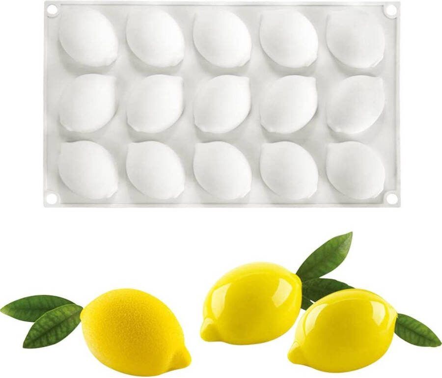 Xiaoshenlu Siliconen mousse cakevormen 3D bakvormen DIY zeepkaars vorm 15 gaten citroen