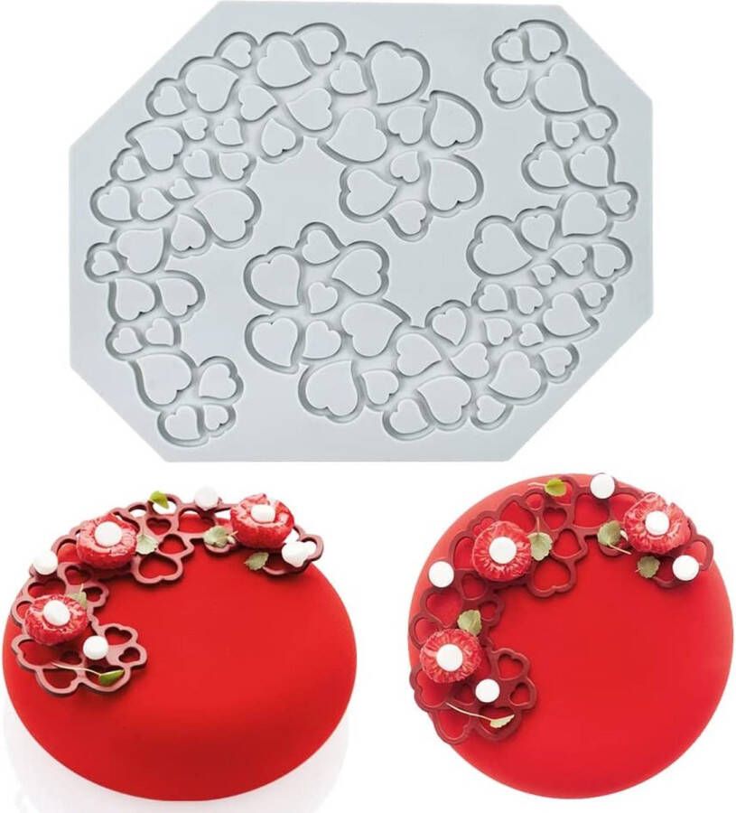 Xiaoshenlu Taartvorm van silicone voor fondant en fondant met 2 gaatjes