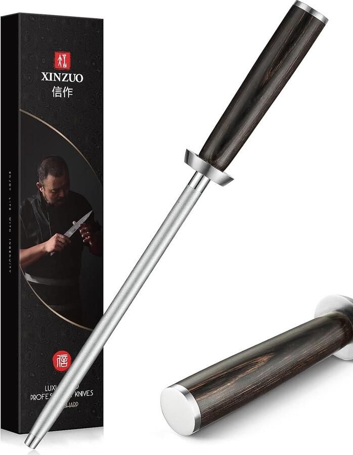 Xinzuo B1H Series – Aanzetstaal met diamant – Professioneel Gemaakt van extreem hard hoog koolstofstaal – Inclusief geschenkdoos