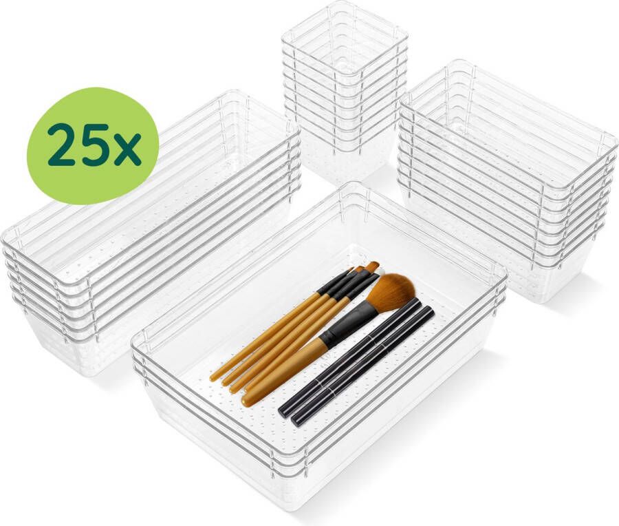 XIVADA Lade Organizer Bakjes 25x Lade Verdeler Keuken & Badkamer Lade indeling Make-up organizer