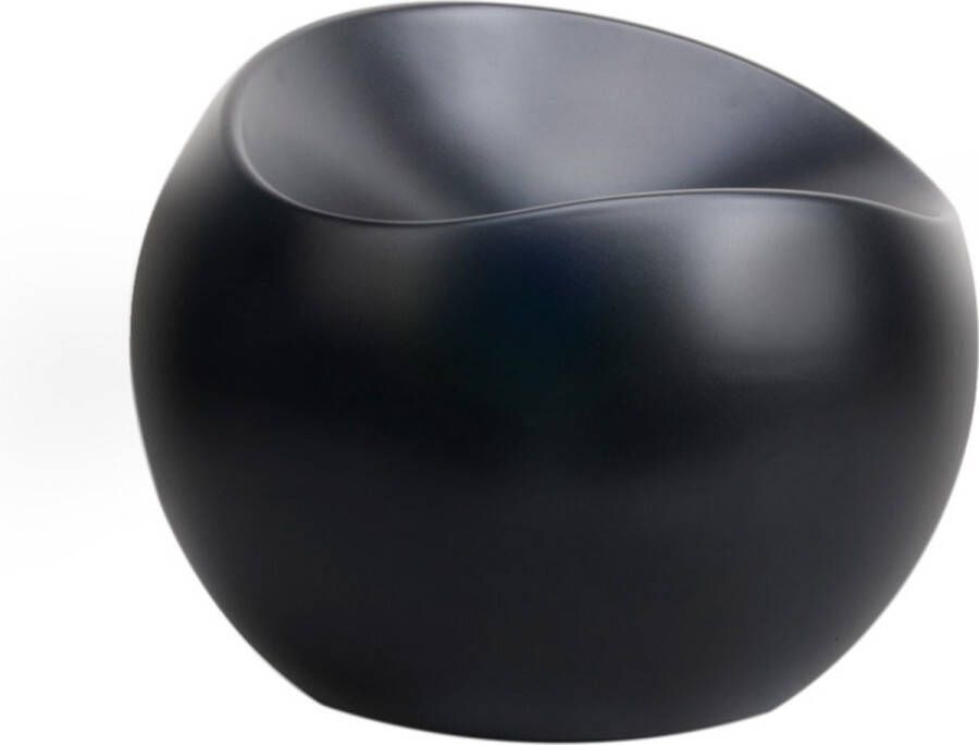 XLBoom Zwarte Mat Ball Chair Loungebank Gerecycleerd ABS 55 × 55 × 50 cm