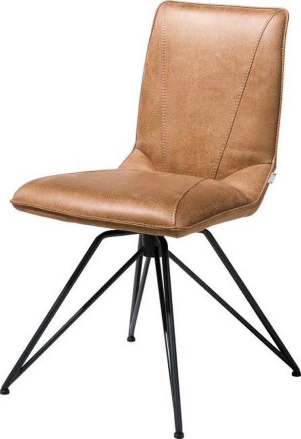 Xooon | Mac eetkamerstoel cognac | Zitmeubels eetkamer | Eetkamerstoel