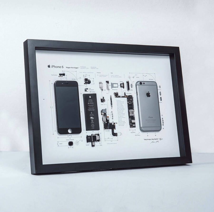 Xreart iPhone Teardown Frame van Apple iPhone 6 Pronkstuk Verzamelobject (Waardevol cadeau-idee voor iedereen die van Apple producten houdt)