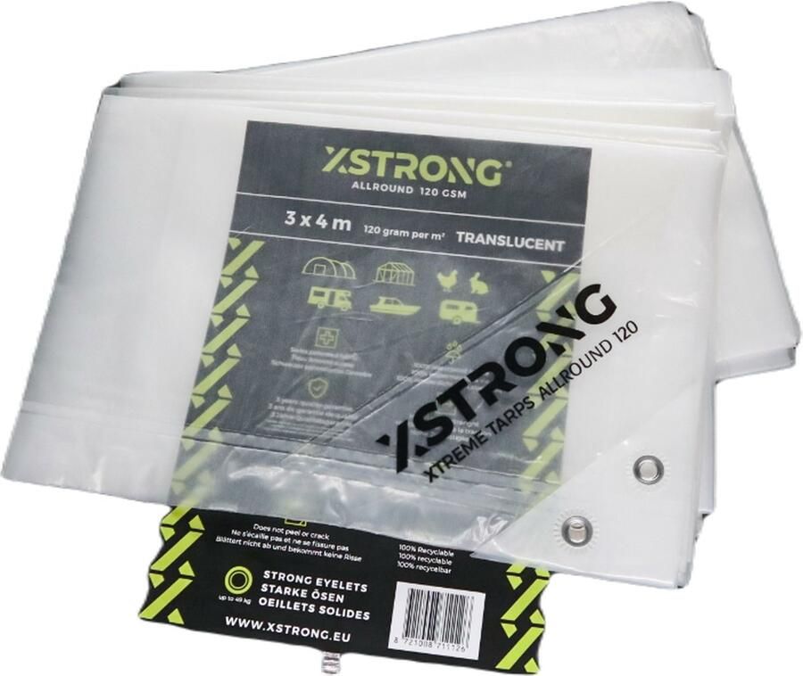 Xstrong Allround 120 Afdekzeil Transparant 4x6 Transparante Dekzeil Tuinkas Folie
