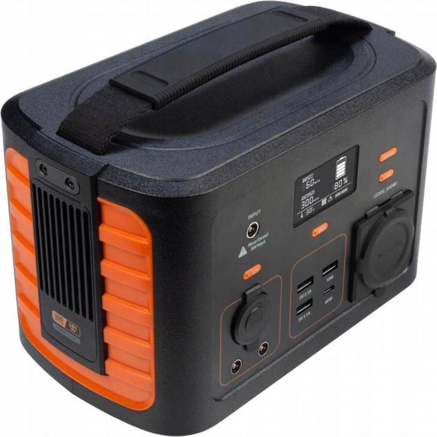 Xtorm 300W Portable Power Station Portable Generator UK 78000 Mah 6.5 mm DC port USB-C PD 60 W 12V Car Charger 120 W 5.5mm DC AC Socket USB-A 16 W USB-A Quick Charge 3.0 USB-C PD Zwart Oranje