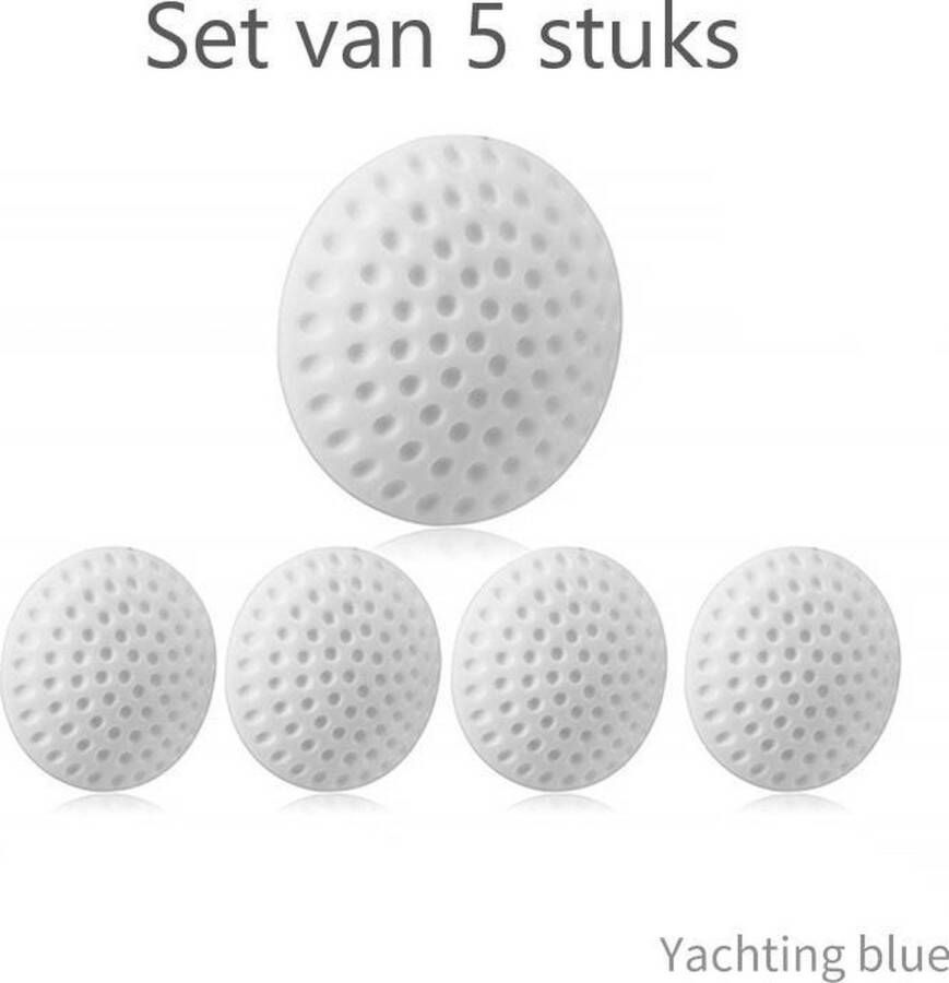 Yachting Blue Deurstopper wit 5 stuks muurbeschermer deurbuffer deurkrukbuffer deurbuffer zelfklevend stootrubber deur siliconen deurstopper golfbal stopper