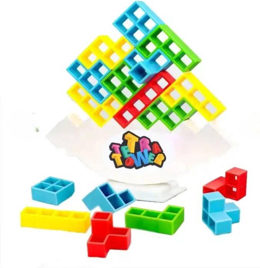 Yackoo Tetra Tower Balans Spel 32 stuks- Tetra Tower Spel Tetris tower Bouwset Bouwpuzzel Montessori Speelgoed Educatief speelgoed Creatief speelgoed Tiktok 32 stuks