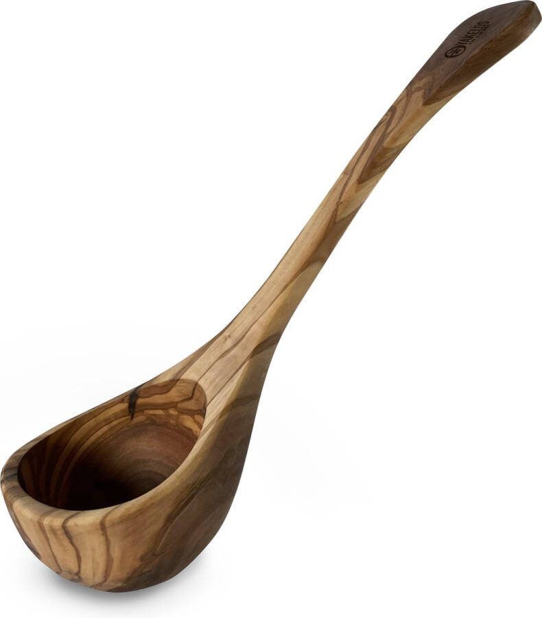 Yakelos Authenthiek Tunesisch Olijfhouten Soeplepel Puur olijfhout Pure Olive wood Opscheplepel Handgemaakt