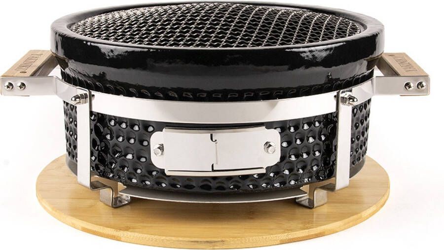 Yakiniku Ronde Shichirin BBQ Tafelgrill Hibachi Japanse BBQ Grill Keramische Japanese Yakitori Grill Geschikt Voor Binchotan Houtskool 2 t m 6 Personen Grilldoorsnede 29.8 cm