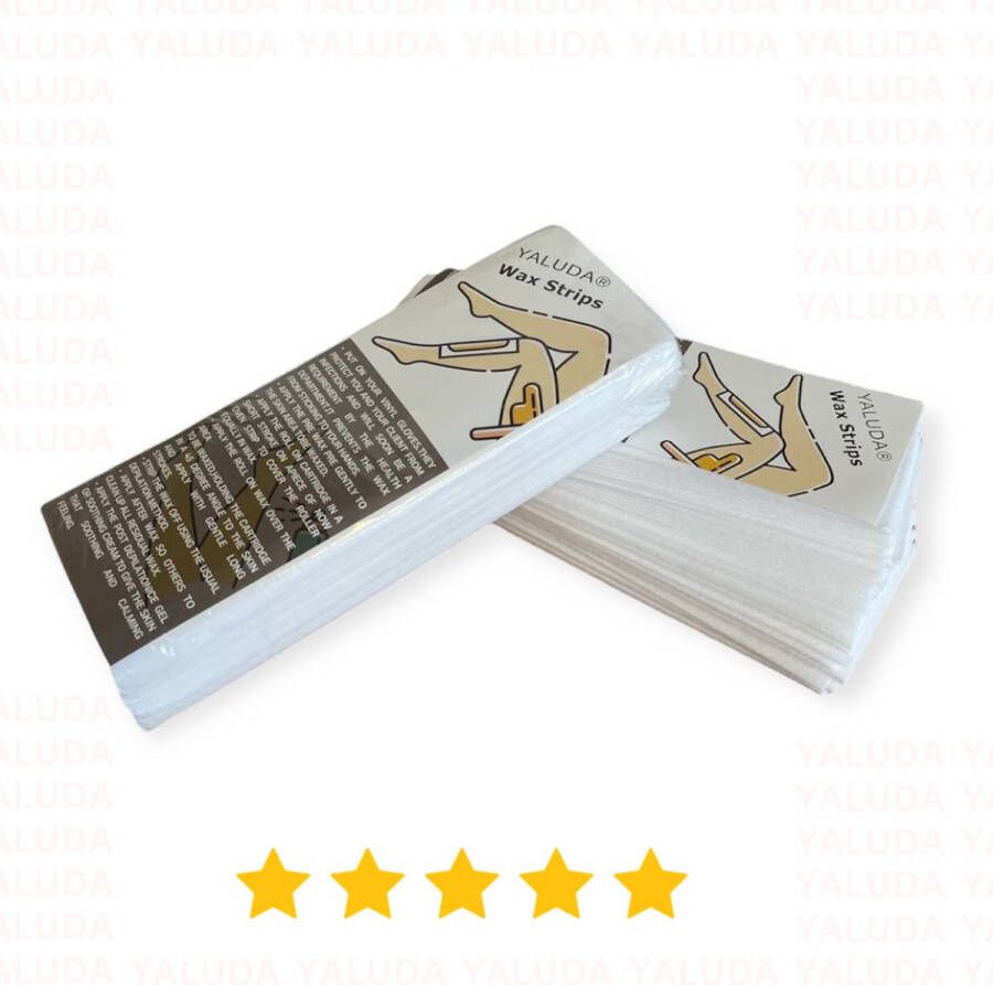 YALUDA Wax Strips Harsstrips 200 Stuks Ontharen Ontharingsstrips Nonwoven Waxstrips Non Woven Wax Epilator Voor het doeltreffend verwijderen van ongewenste haartjes Lichaam