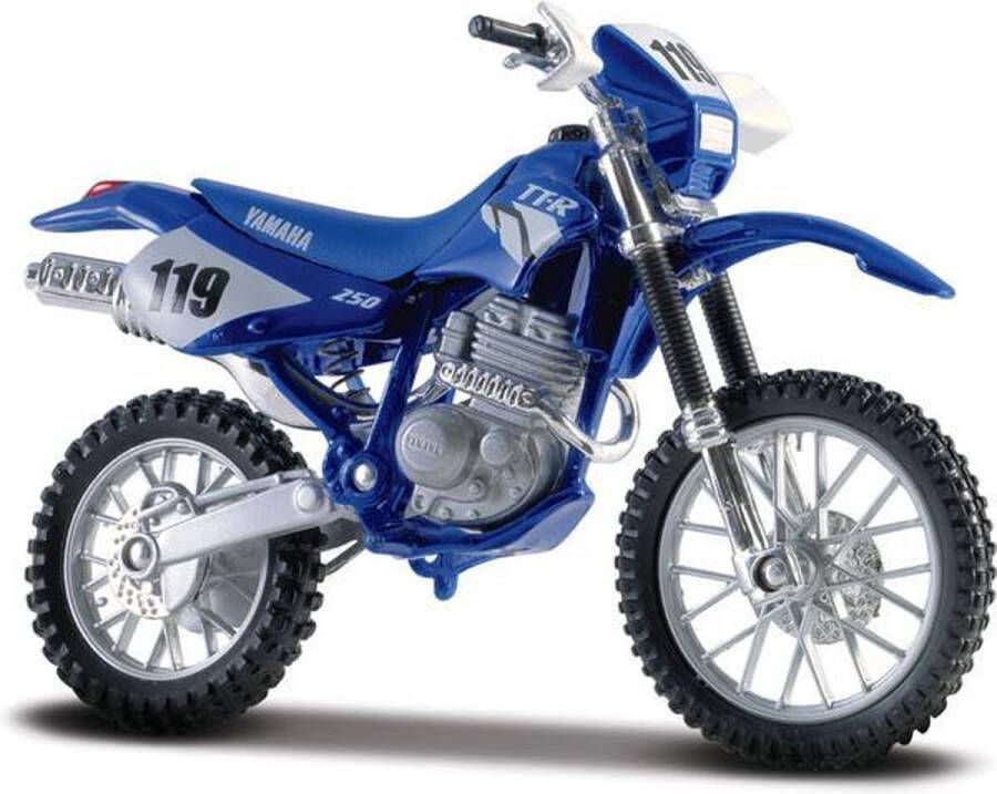 Yamaha Maisto TT-R 250 blauw Enduro Motor schaalmodel 1:18