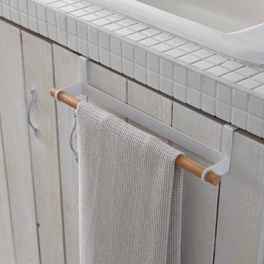 Yamazaki SC Handdoekenrekje keuken Wit Ophangen zonder boren
