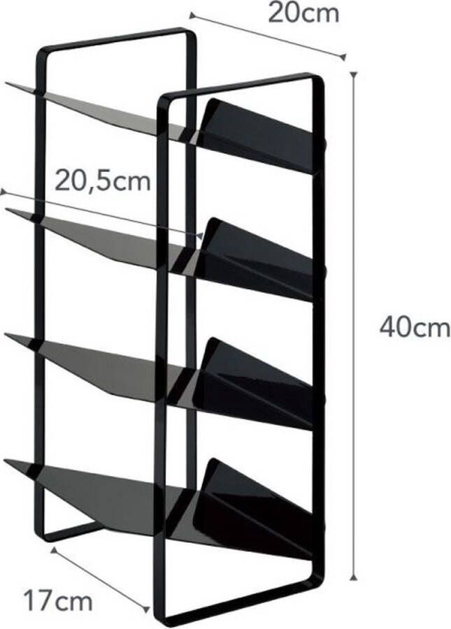 Yamazaki Keukenkast rekje 4 niveaus zwart Klaar voor gebruik