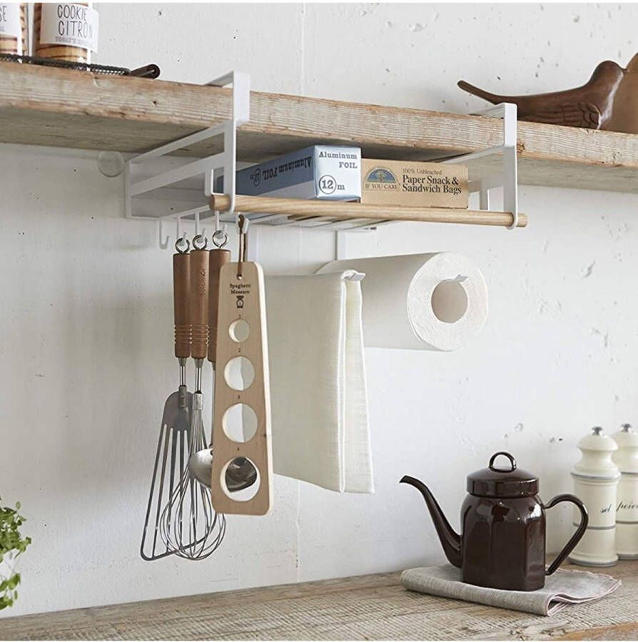 Yamazaki Ophangrek keuken multifunctioneel Hout Ophangen zonder boren